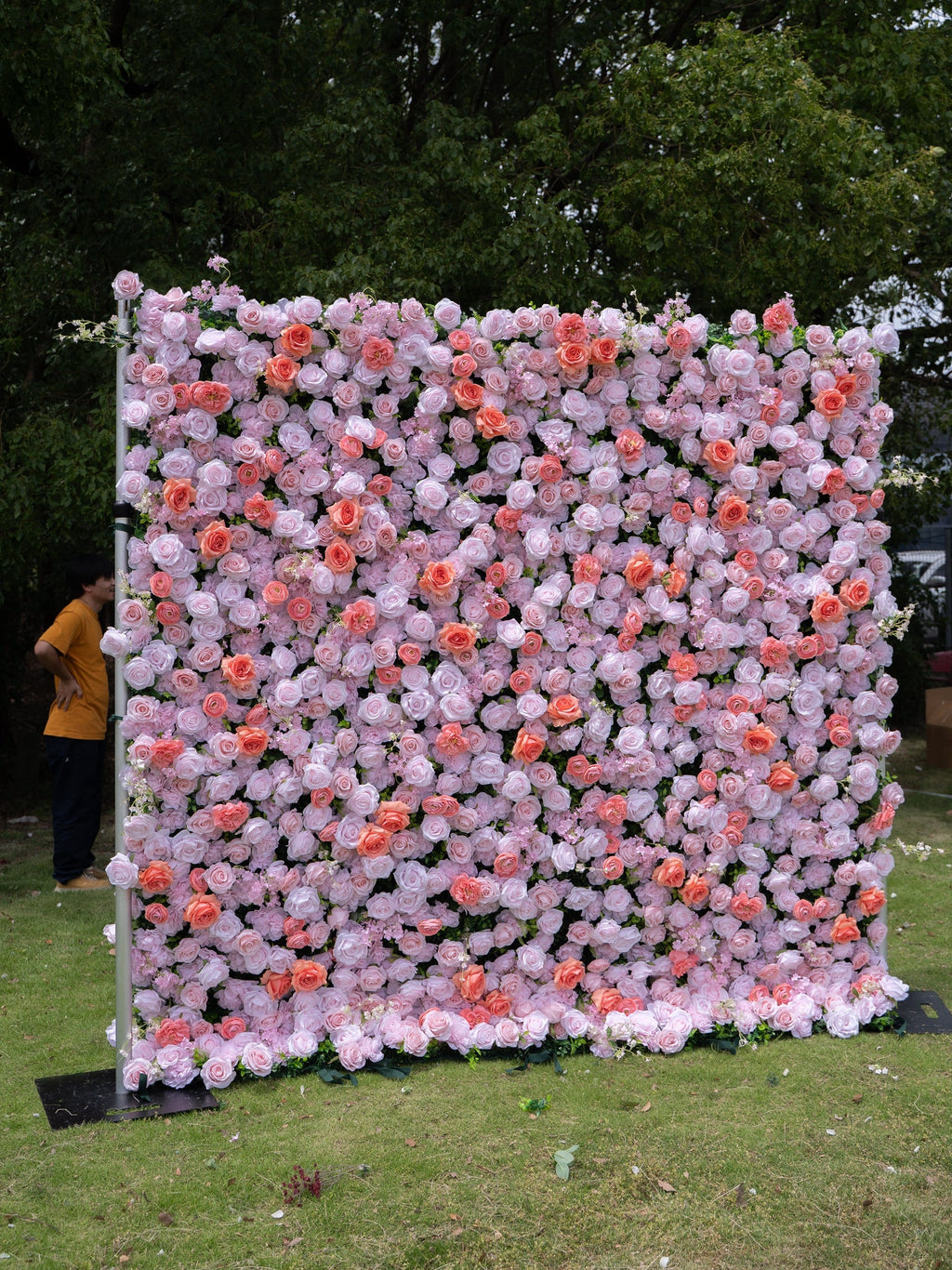 Marivelle | 4D Event-Ready Artificial Floral Wall Backdrop, Roll-Up Fabric | Shipping Included