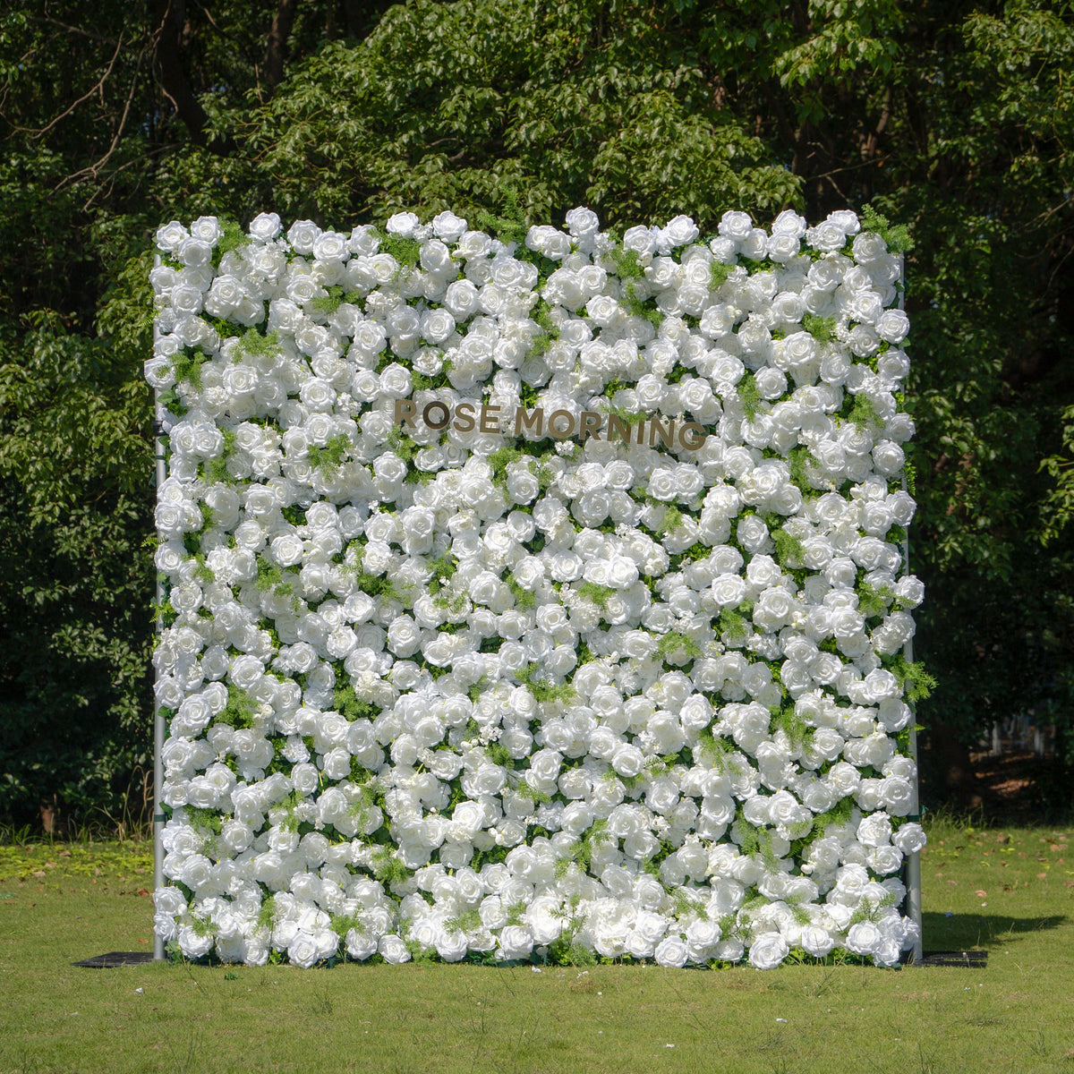 Forest - White Green Popular | 5D Fabric Roll Up Flower Wall for Wedding Party Backdrop | Shipping Included