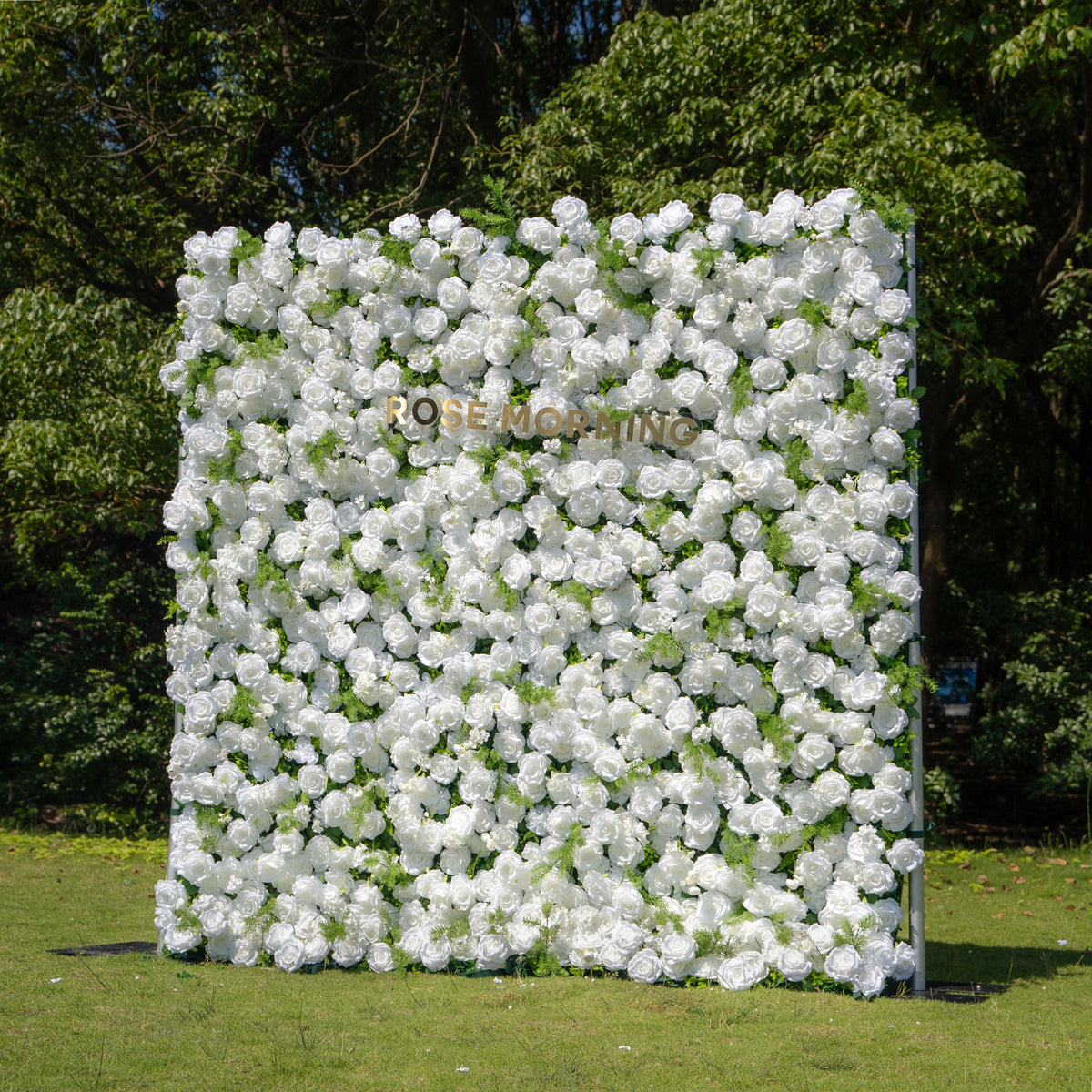 Forest - White Green Popular | 5D Fabric Roll Up Flower Wall for Wedding Party Backdrop | Shipping Included