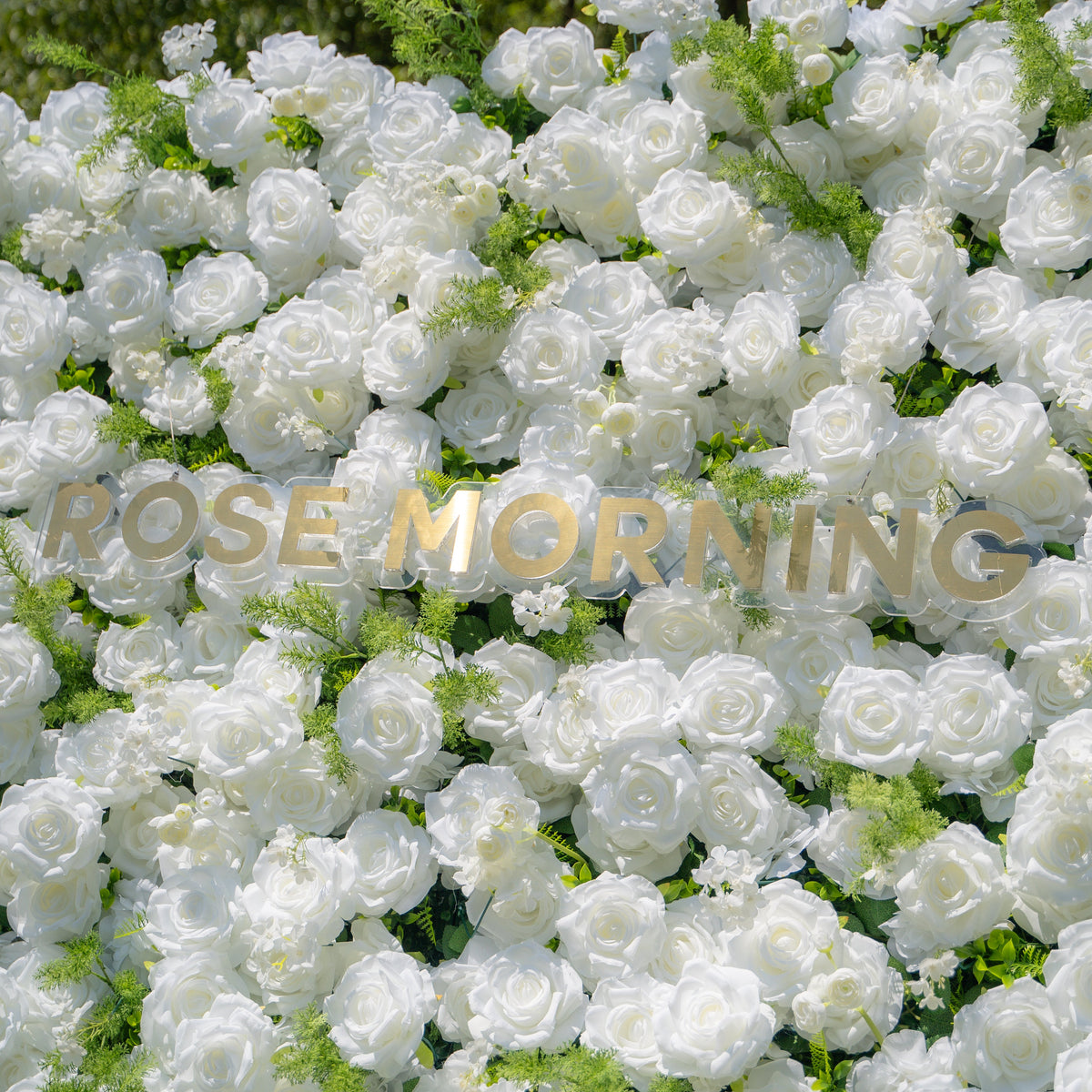 Forest - White Green Popular | 5D Fabric Roll Up Flower Wall for Wedding Party Backdrop | Shipping Included