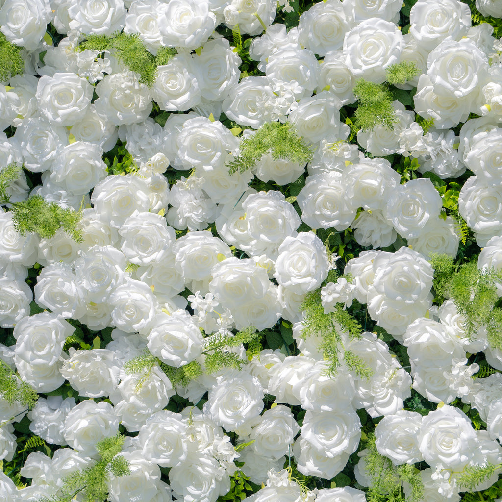 Forest - White Green Popular | 5D Fabric Roll Up Flower Wall for Wedding Party Backdrop | Shipping Included