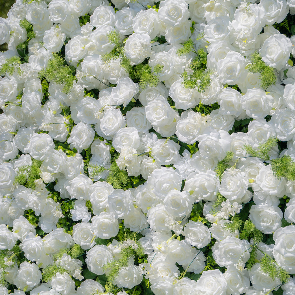 Forest - White Green Popular | 5D Fabric Roll Up Flower Wall for Wedding Party Backdrop | Shipping Included