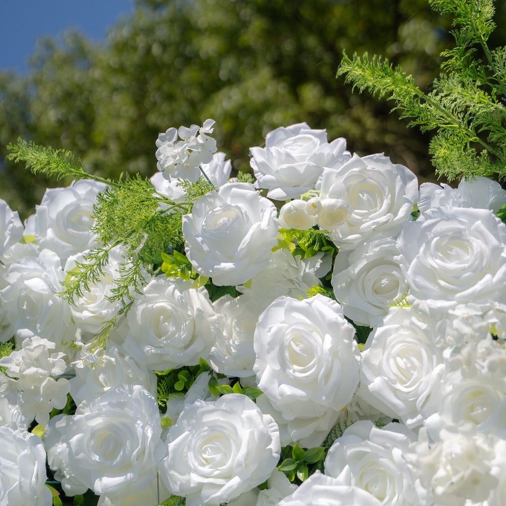Forest - White Green Popular | 5D Fabric Roll Up Flower Wall for Wedding Party Backdrop | Shipping Included