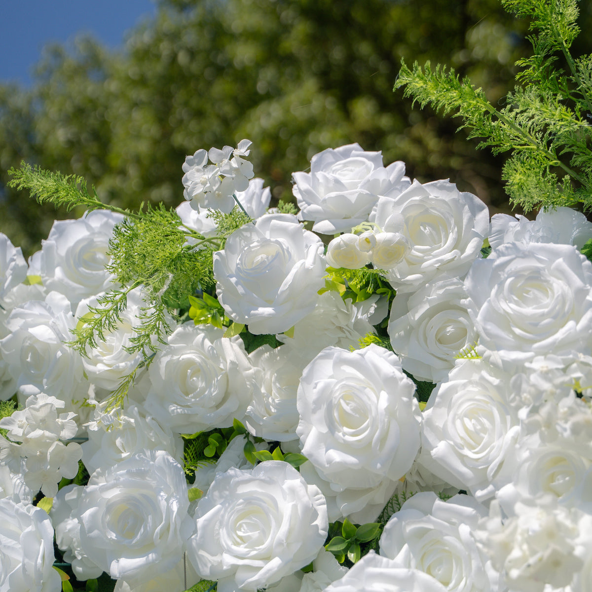 Forest - White Green Popular | 5D Fabric Roll Up Flower Wall for Wedding Party Backdrop | Shipping Included