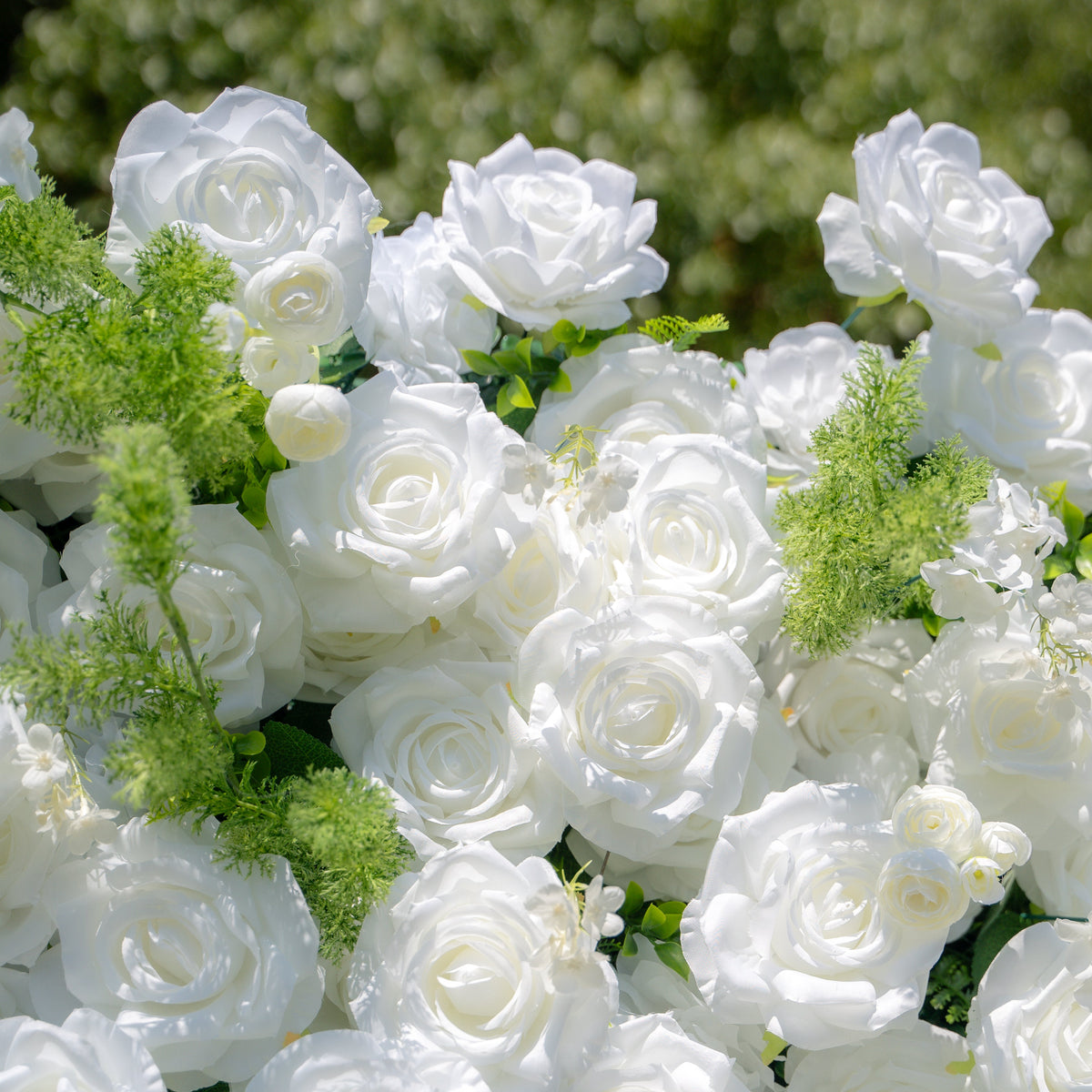 Forest - White Green Popular | 5D Fabric Roll Up Flower Wall for Wedding Party Backdrop | Shipping Included