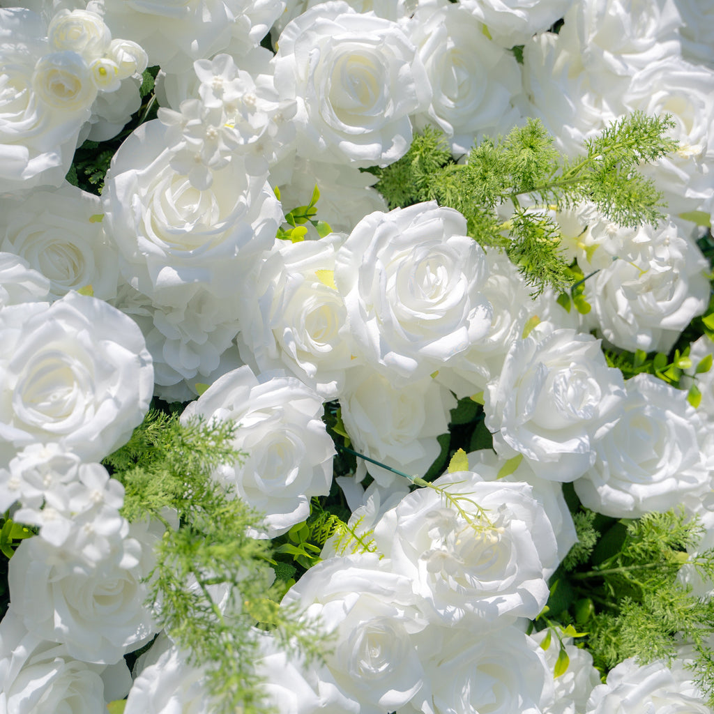 Forest - White Green Popular | 5D Fabric Roll Up Flower Wall for Wedding Party Backdrop | Shipping Included