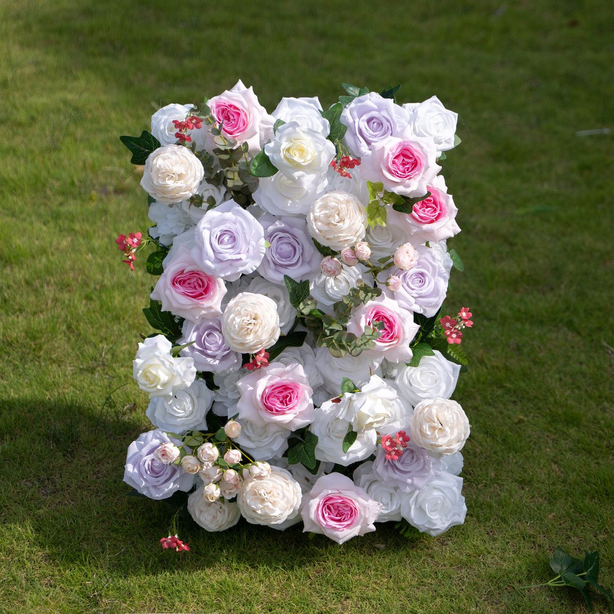 Marielle | 5D Event-Ready Artificial Floral Wall Backdrop, Roll-Up Fabric | Shipping Included