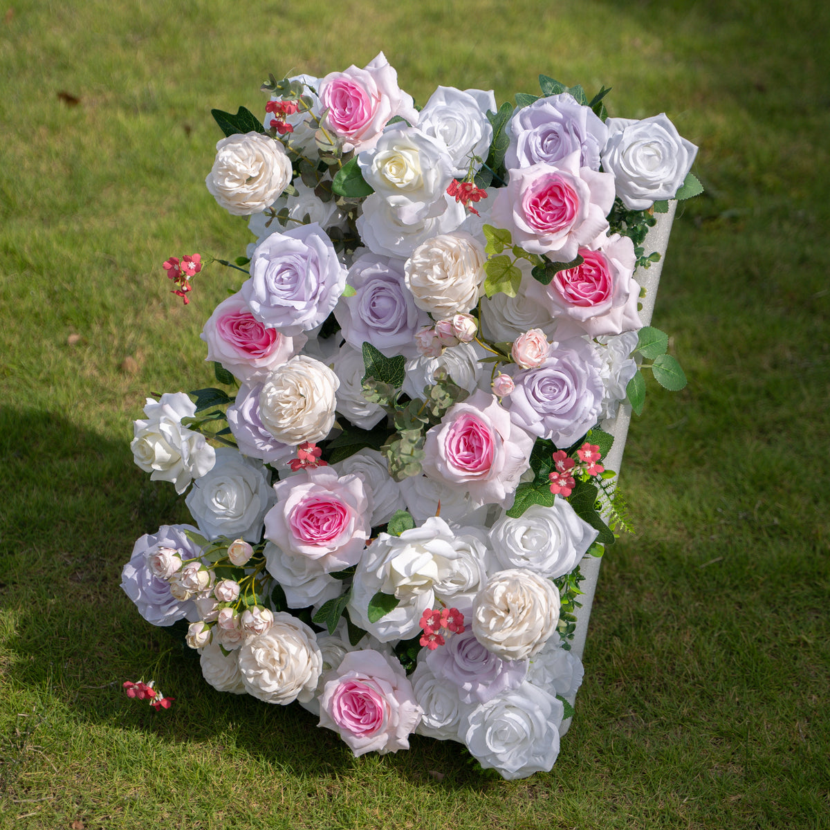 Marielle | 5D Event-Ready Artificial Floral Wall Backdrop, Roll-Up Fabric | Shipping Included