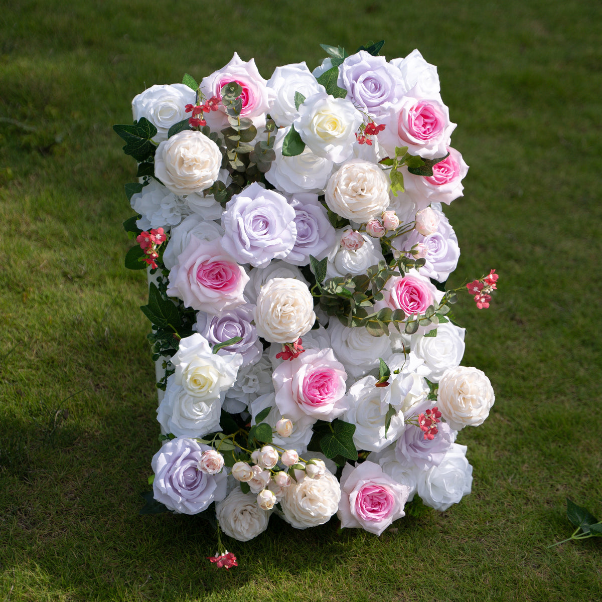 Marielle | 5D Event-Ready Artificial Floral Wall Backdrop, Roll-Up Fabric | Shipping Included
