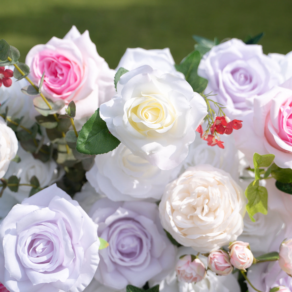 Marielle | 5D Event-Ready Artificial Floral Wall Backdrop, Roll-Up Fabric | Shipping Included