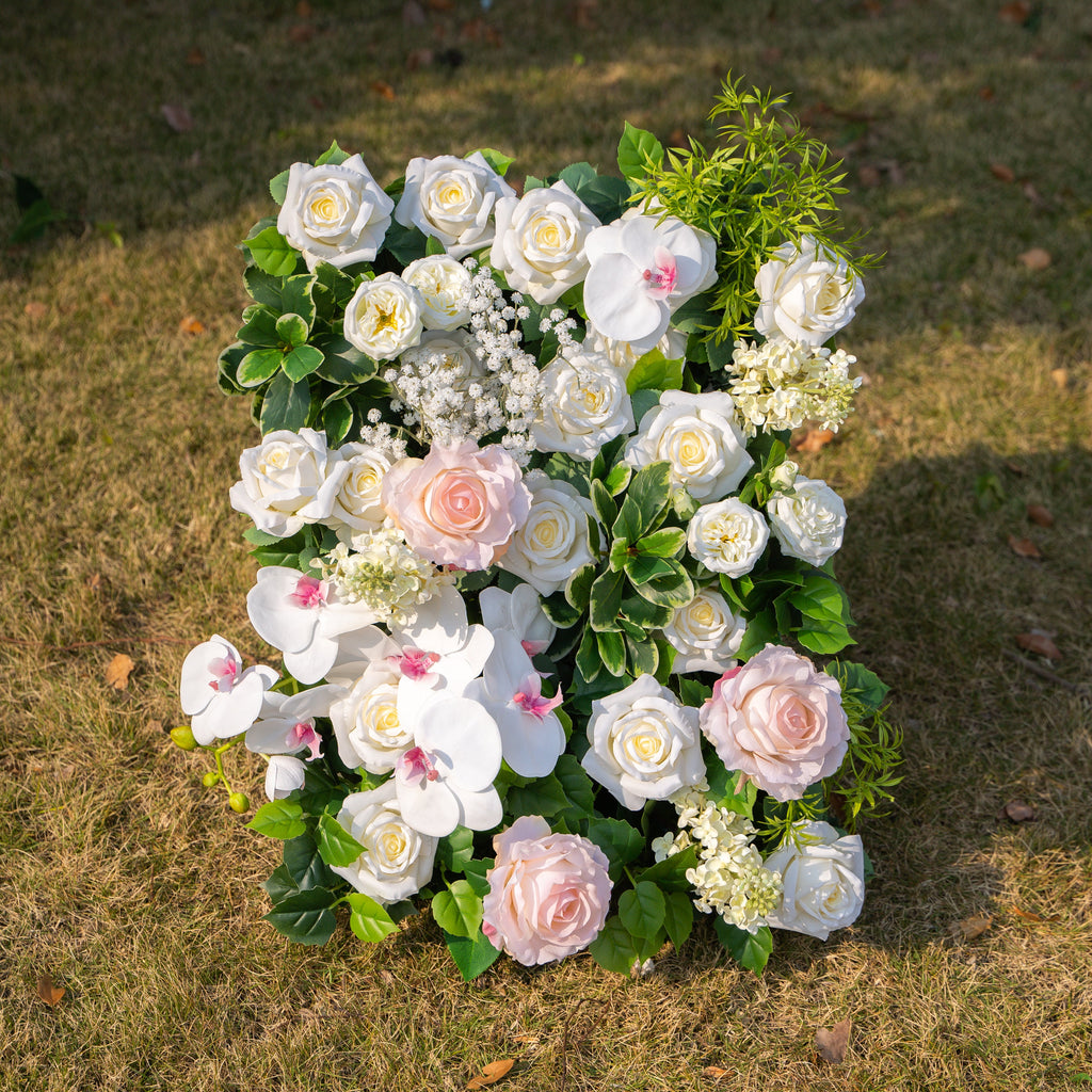 Nicolas | 5D Event-Ready Artificial Floral Wall Backdrop, Roll-Up Fabric | Shipping Included