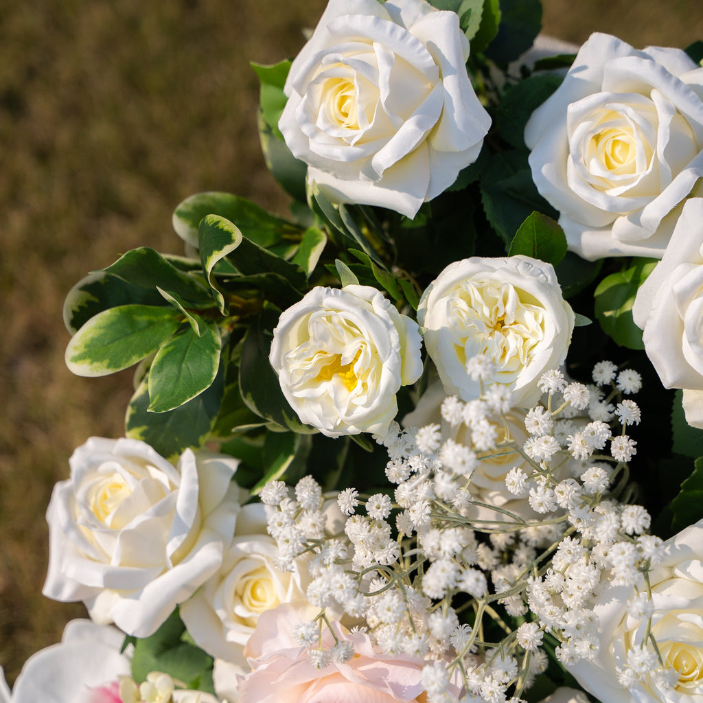 Nicolas | 5D Event-Ready Artificial Floral Wall Backdrop, Roll-Up Fabric | Shipping Included