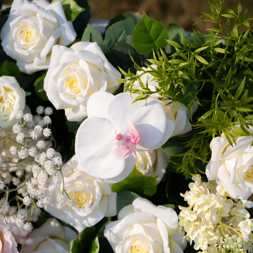 Nicolas | 5D Event-Ready Artificial Floral Wall Backdrop, Roll-Up Fabric | Shipping Included