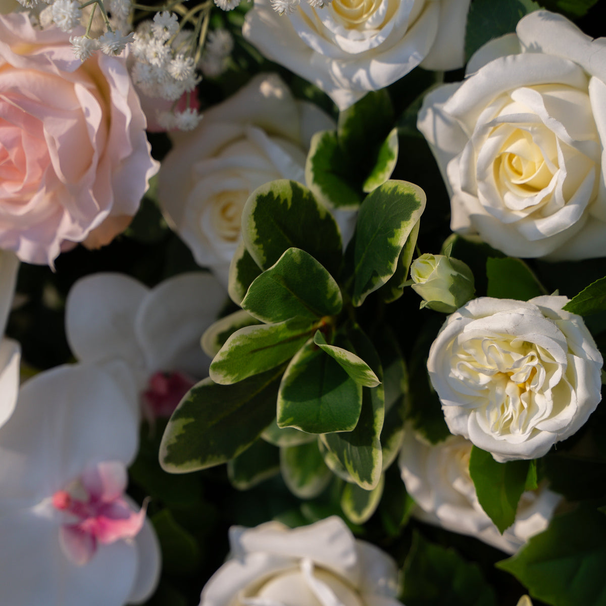 Nicolas | 5D Event-Ready Artificial Floral Wall Backdrop, Roll-Up Fabric | Shipping Included