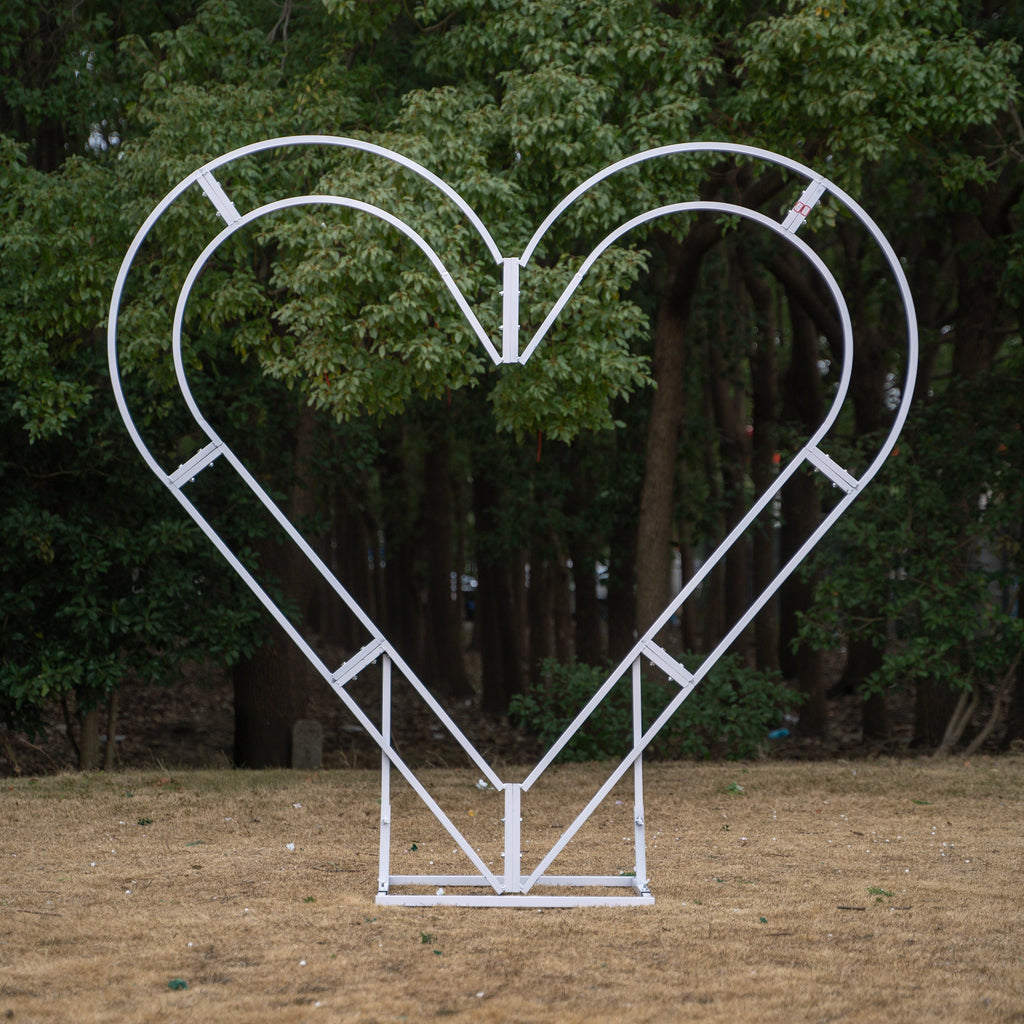 Auralis | 3D Romantic Crimson Heart-Shaped Event-Ready Artificial Floral Backdrop for Wedding & Valentine's Day Decor | Shipping Included