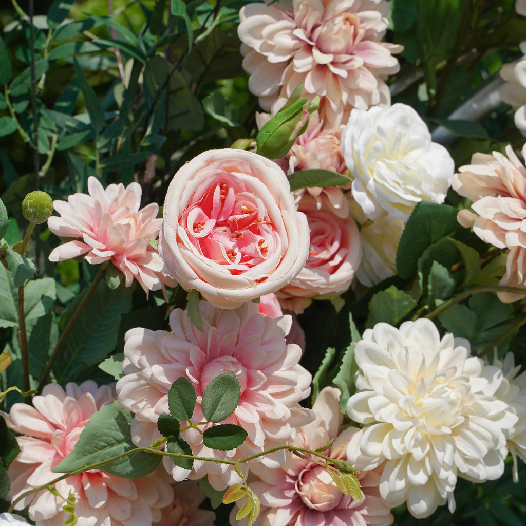 Rose Morning Skylar Flower Arch is a floral arch made of artificial flowers for weddings, parties, birthdays and other events. The flower arch is made of metal frame, easy to assemble and disassemble. Big enough for your guests to take pictures and keep. Flower arches are made of high quality material and durable. The color of the floral arch can be chosen according to your wedding theme. A floral arch is the perfect decoration for any occasion and is sure to impress your guests.