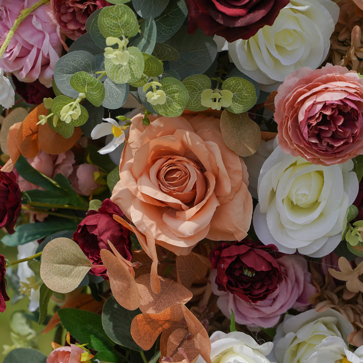 Phoenix flower arch:2023 New Wedding Party Background Floral Arch Decoration Including Frame Rose Morning