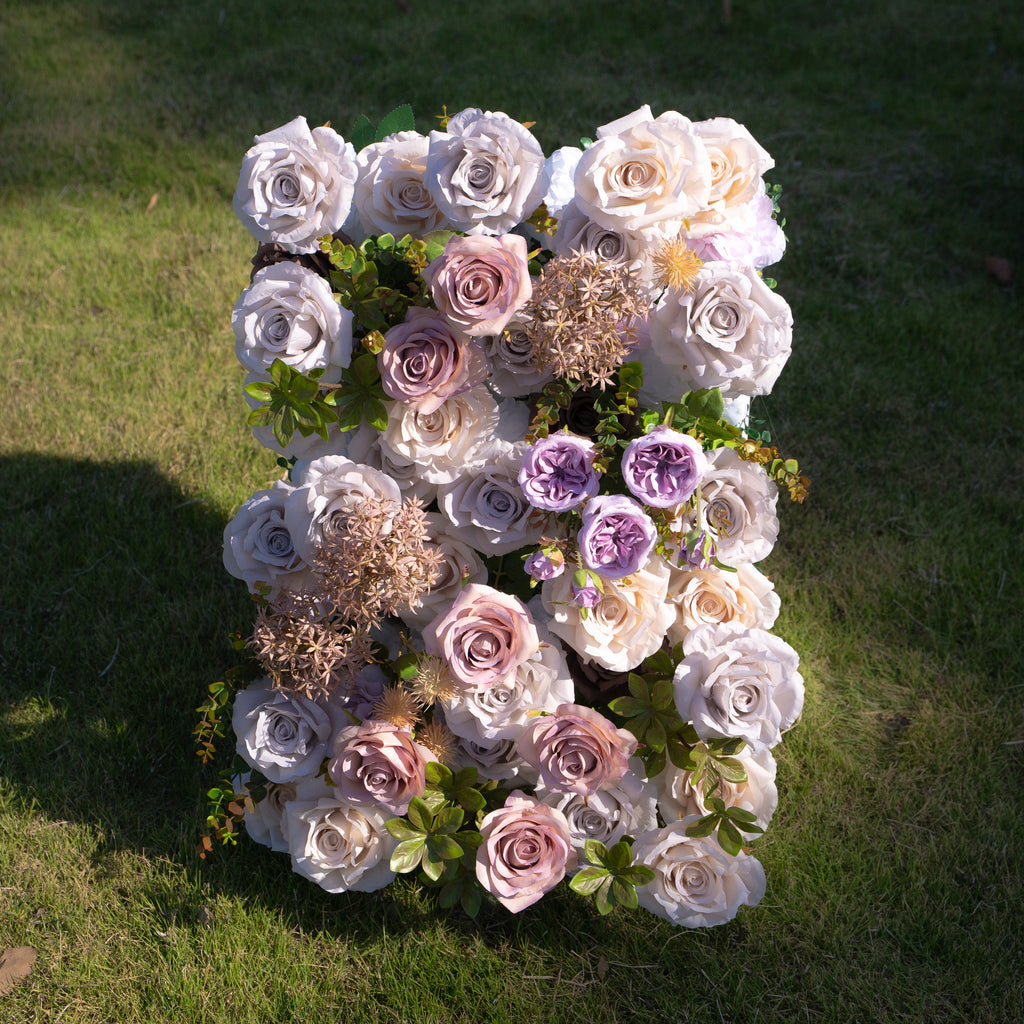 Amar | 5D Event-Ready Artificial Floral Wall Backdrop, Roll-Up Fabric | Shipping Included