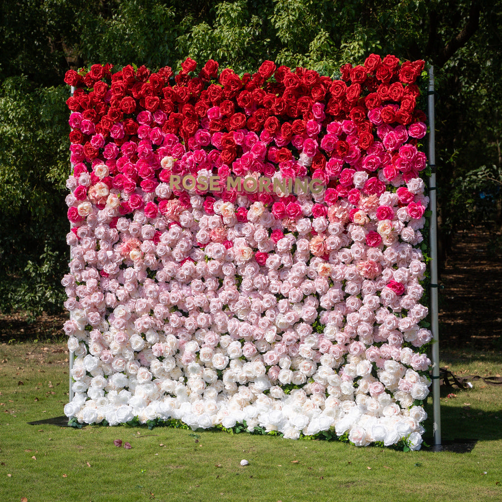 Buuz | 3D Event-Ready Artificial Floral Wall Backdrop, Roll-Up Fabric | Shipping Included