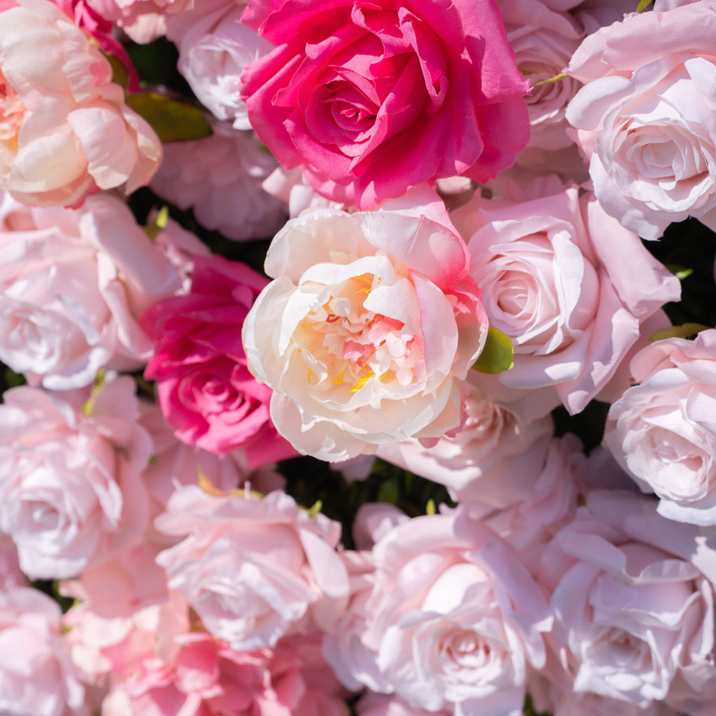 Buuz | 3D Event-Ready Artificial Floral Wall Backdrop, Roll-Up Fabric | Shipping Included
