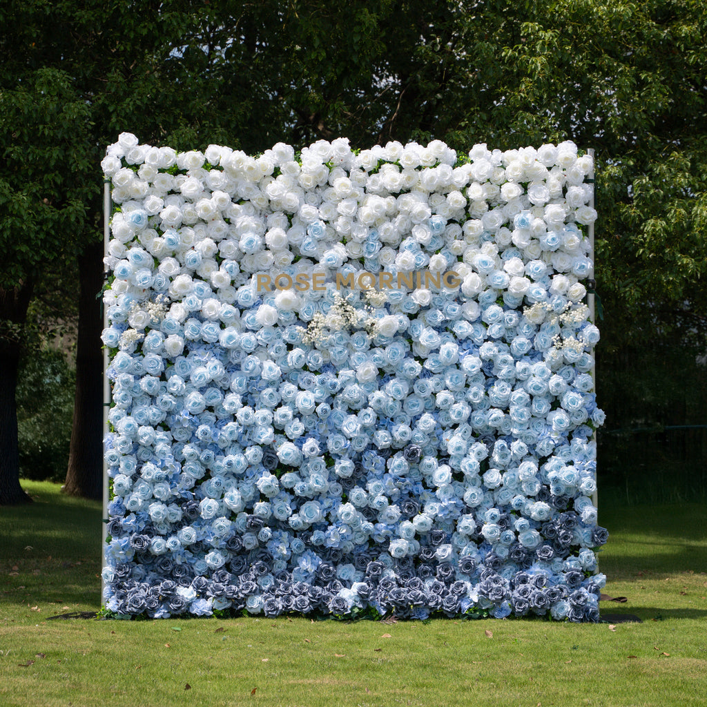 Cool | Event-Ready Artificial Floral Wall Backdrop, Roll-Up Fabric | Shipping Included
