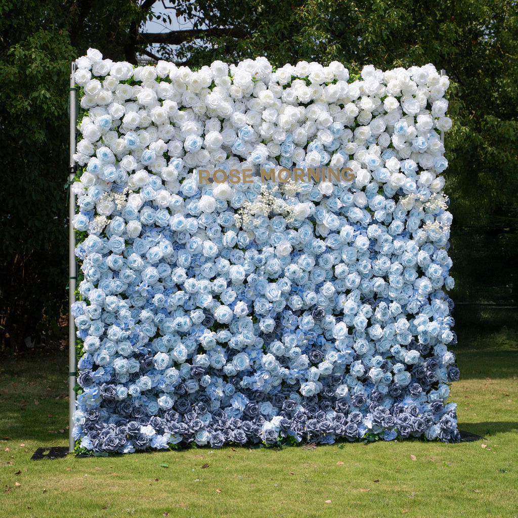 Cool | Event-Ready Artificial Floral Wall Backdrop, Roll-Up Fabric | Shipping Included