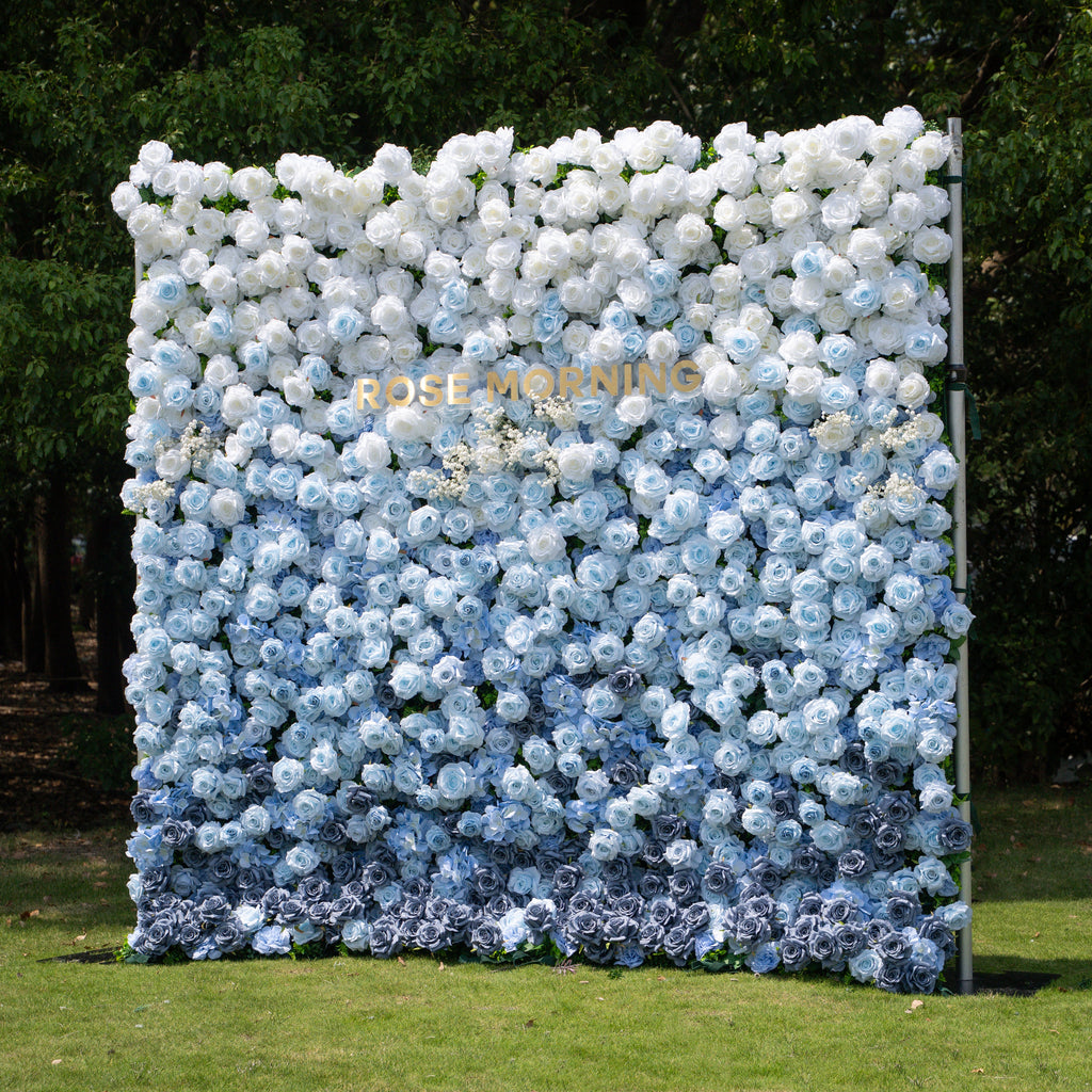 Cool | Event-Ready Artificial Floral Wall Backdrop, Roll-Up Fabric | Shipping Included