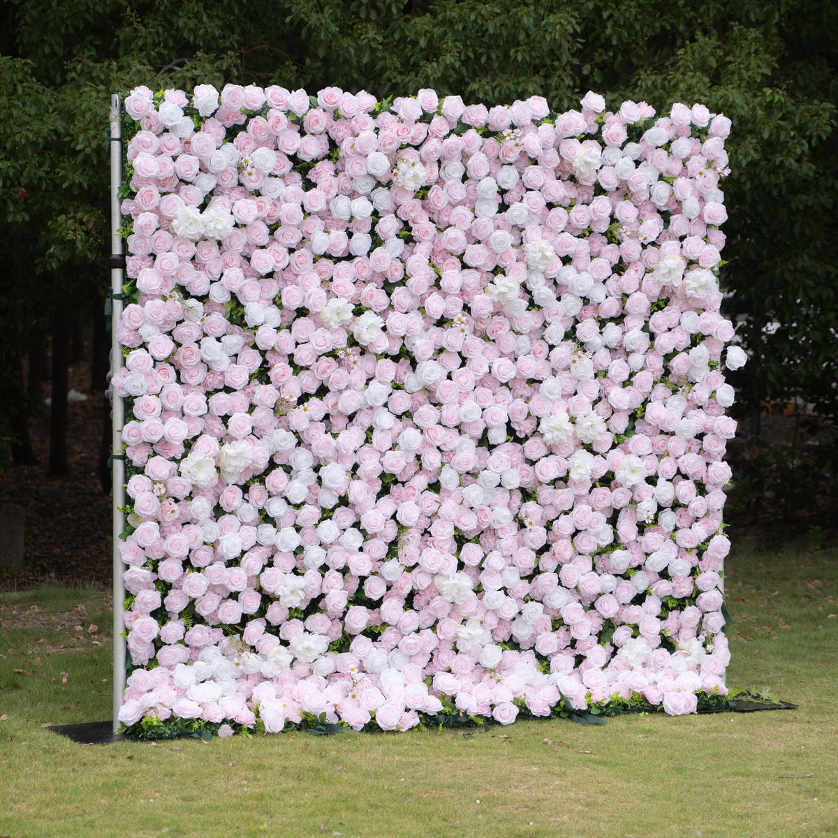Whitepink | 3D Layered Flower Wall - Luxury Silk Rolling Backdrop (In US Stock 5-7 Days Delivered) | Shipping Included