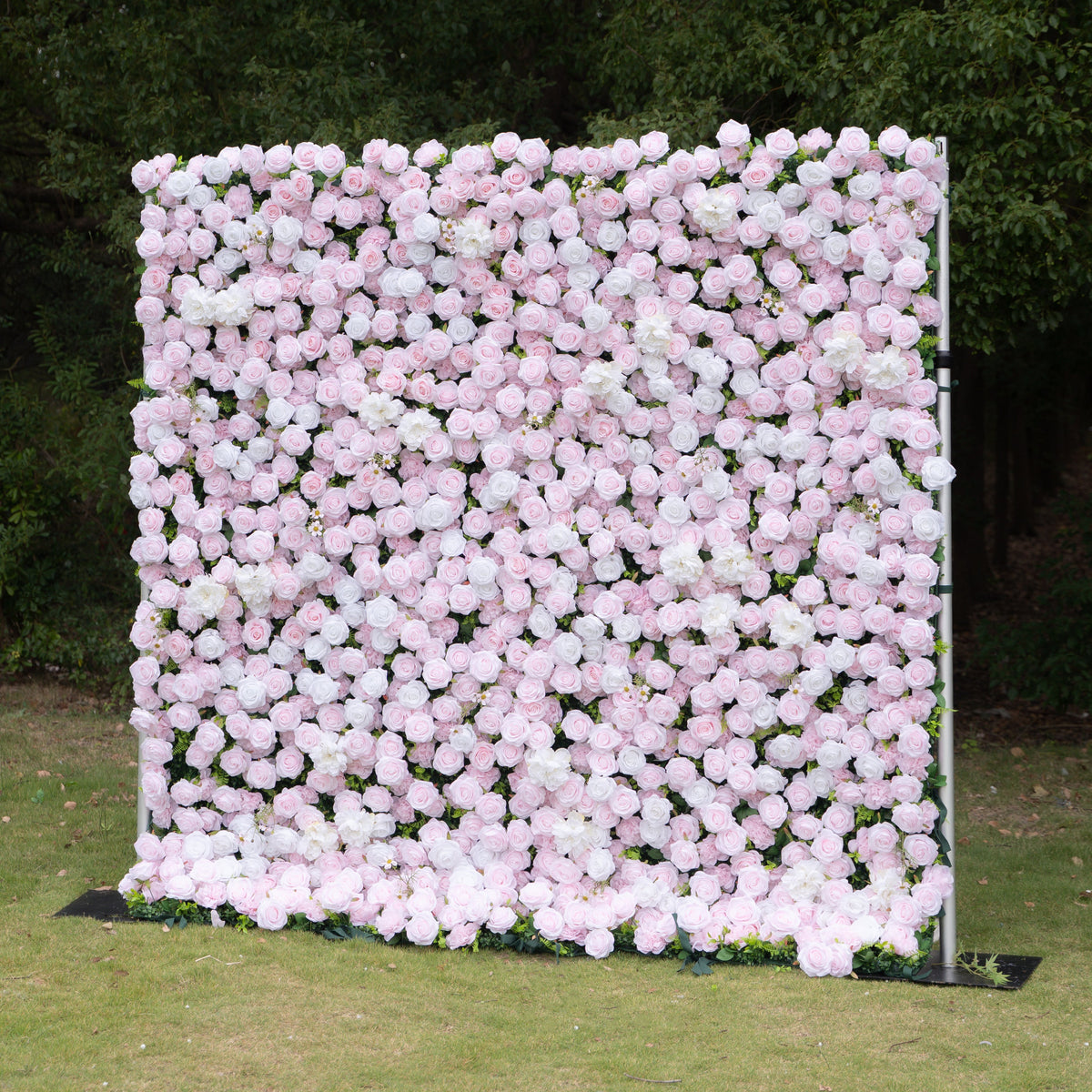 Whitepink | 3D Layered Flower Wall - Luxury Silk Rolling Backdrop (In US Stock 5-7 Days Delivered) | Shipping Included