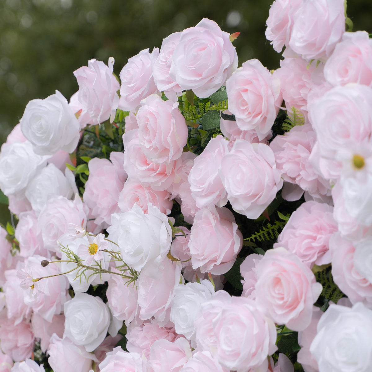 Whitepink | 3D Layered Flower Wall - Luxury Silk Rolling Backdrop (In US Stock 5-7 Days Delivered) | Shipping Included