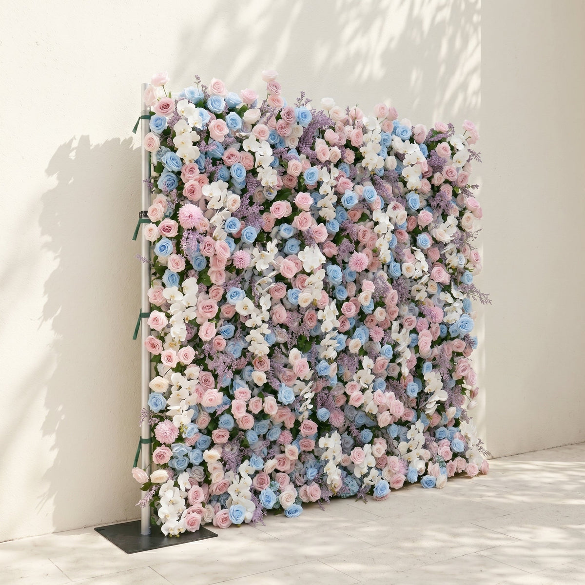 Davilyne | Vibrant 5D Pastel Pink & Blue Event-Ready Floral Wall Backdrop for Whimsical Bridal Showers & Celebrations | Shipping Included