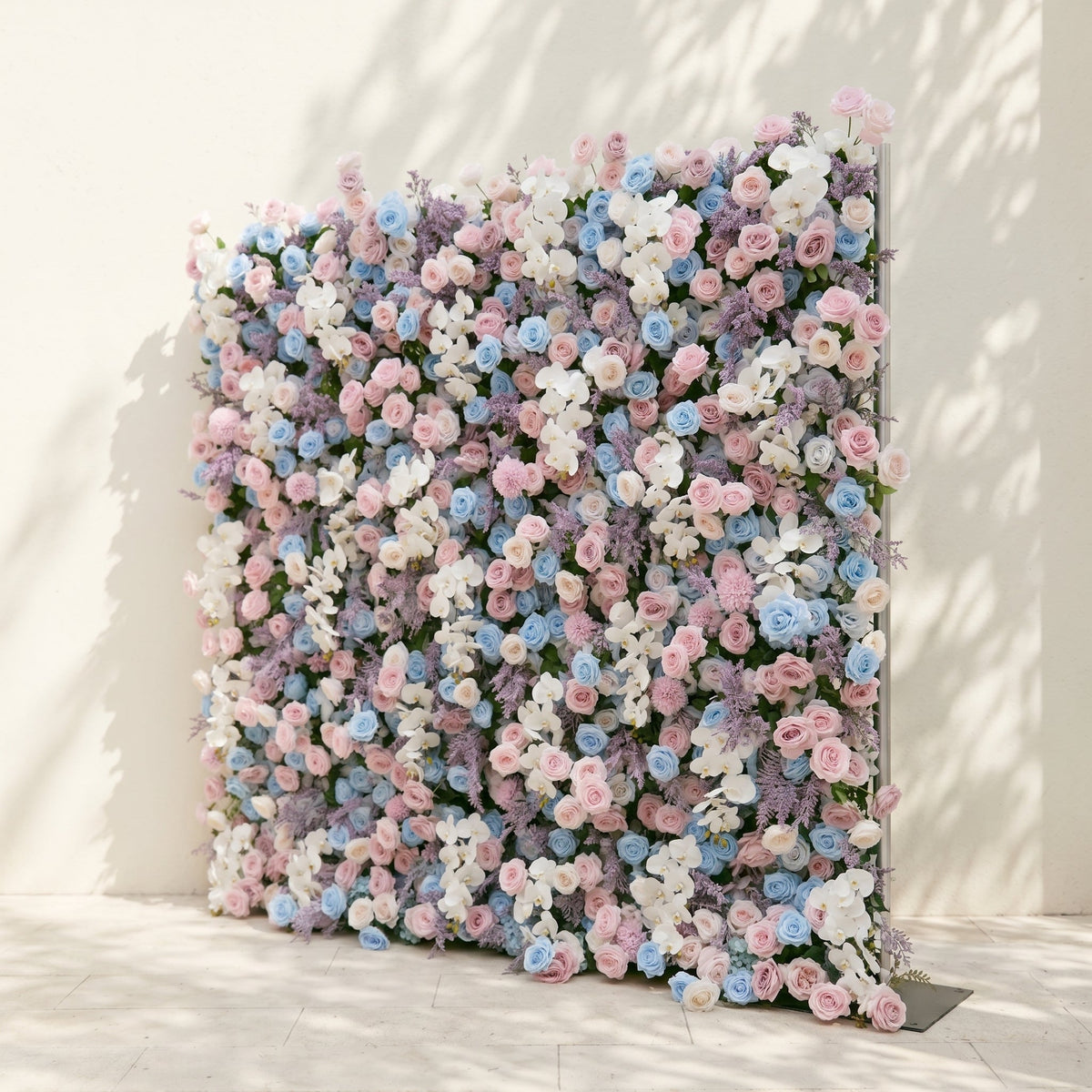 Davilyne | Vibrant 5D Pastel Pink & Blue Event-Ready Floral Wall Backdrop for Whimsical Bridal Showers & Celebrations | Shipping Included