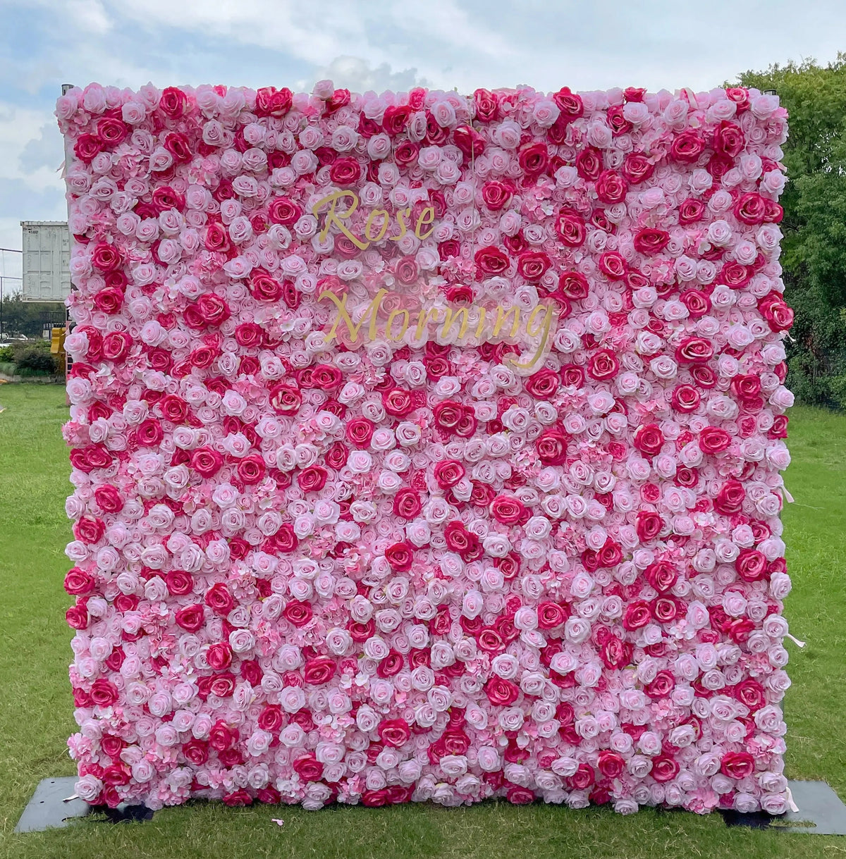 Dress | 5D Event-Ready Artificial Floral Wall Backdrop, Roll-Up Fabric | Shipping Included