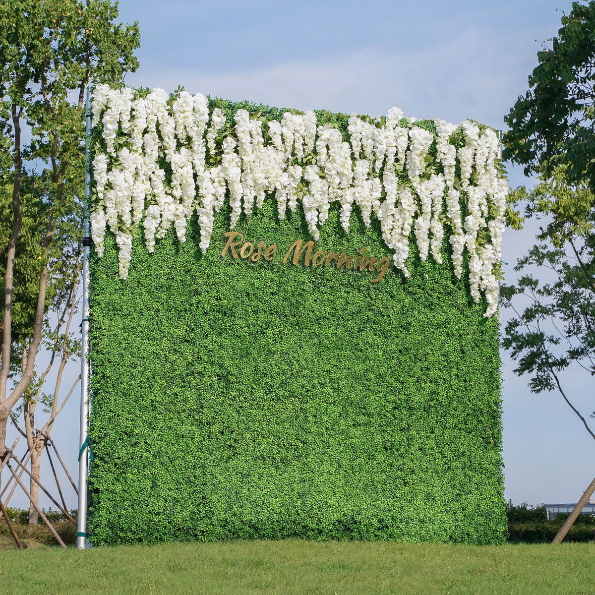 Eling | 2D Event-Ready Artificial Floral Wall Backdrop, Roll-Up Fabric | Shipping Included