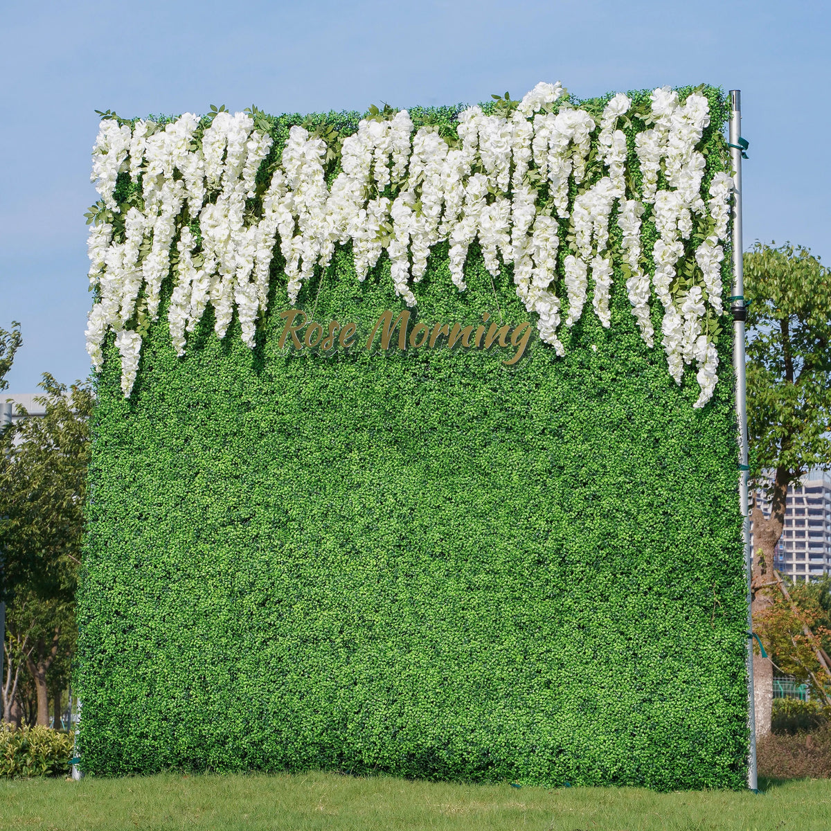 Eling | 2D Event-Ready Artificial Floral Wall Backdrop, Roll-Up Fabric | Shipping Included