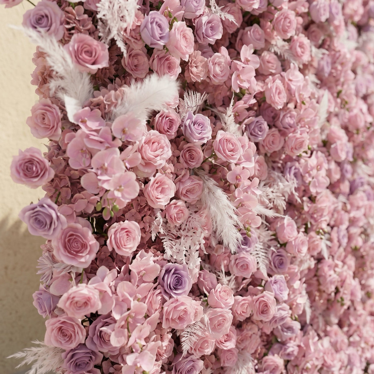 Emberiva | Luxury 5D Pink Silk Event-Ready Floral Wall Backdrop for Elegant Minimalist Weddings | Shipping Included