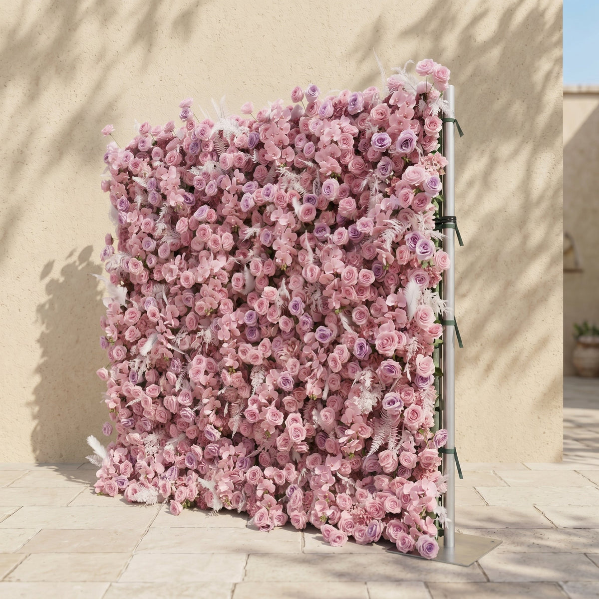 Emberiva | Luxury 5D Pink Silk Event-Ready Floral Wall Backdrop for Elegant Minimalist Weddings | Shipping Included