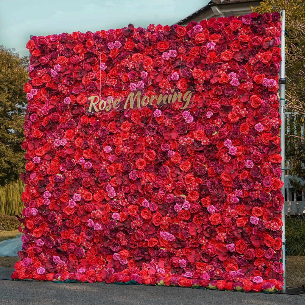 Esther | 5D Event-Ready Artificial Floral Wall Backdrop, Roll-Up Fabric | Shipping Included