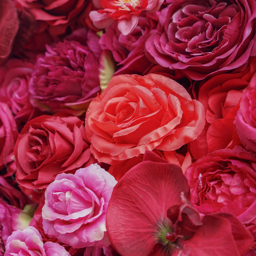 Esther | 5D Event-Ready Artificial Floral Wall Backdrop, Roll-Up Fabric | Shipping Included