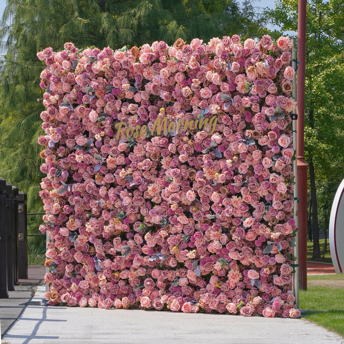 Eva | 5D Event-Ready Artificial Floral Wall Backdrop, Roll-Up Fabric | Shipping Included