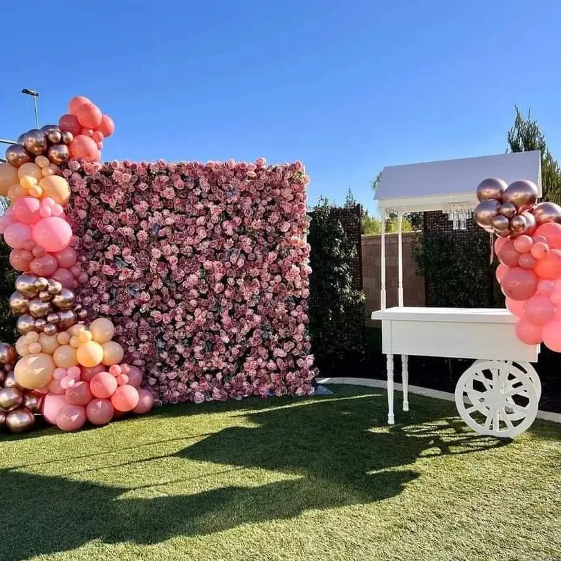 Eva | 5D Event-Ready Artificial Floral Wall Backdrop, Roll-Up Fabric | Shipping Included