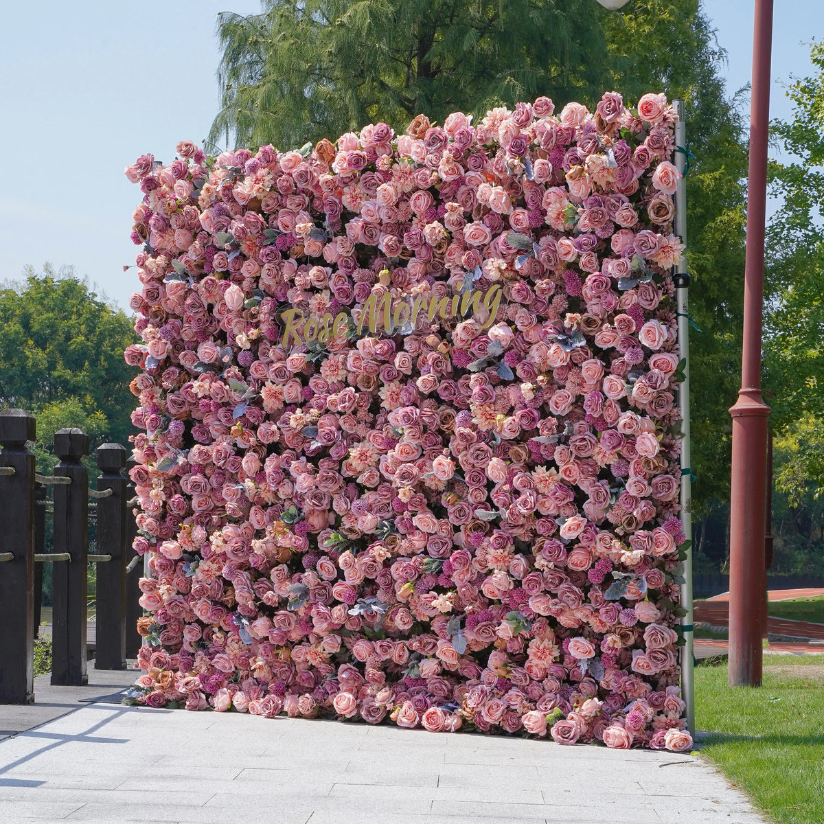 Eva | 5D Event-Ready Artificial Floral Wall Backdrop, Roll-Up Fabric | Shipping Included