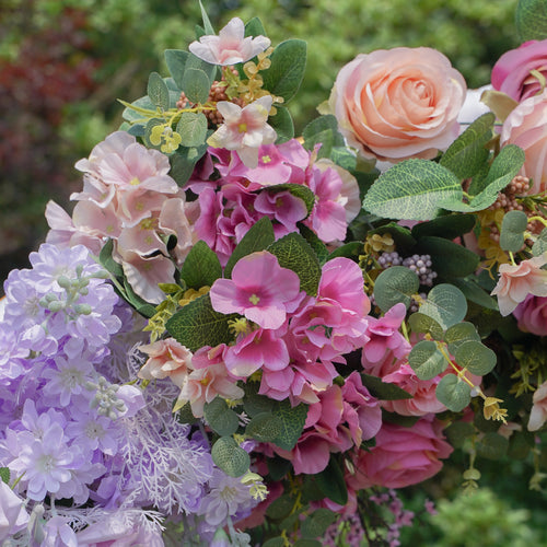 F040:2023 New Wedding Party Background Floral Arch Decoration Including Frame Rose Morning