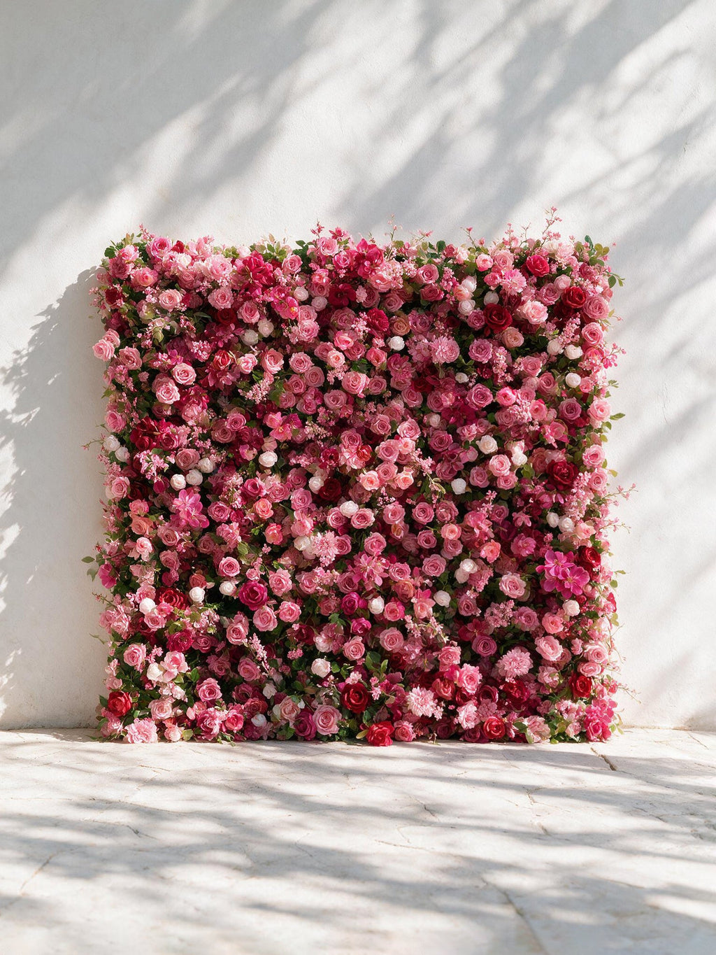 Fuchsia | 2026 Luxury 5D Macaron Floral Wall with Greenery Roll-Up Backdrop for Whimsical Bridal Showers | Shipping Included