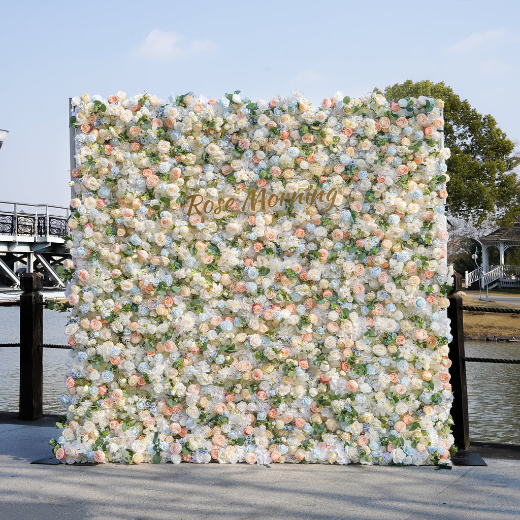 Jacy | 5D Event-Ready Artificial Floral Wall Backdrop, Roll-Up Fabric | Shipping Included