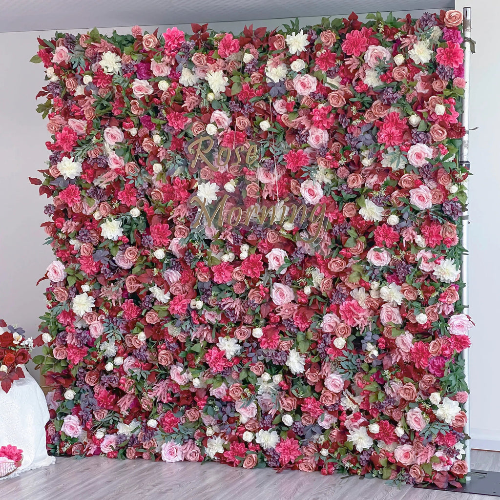 JoJo | 5D Garden Series New Event-Ready Artificial Floral Wall Backdrop, Roll-Up Fabric | Shipping Included