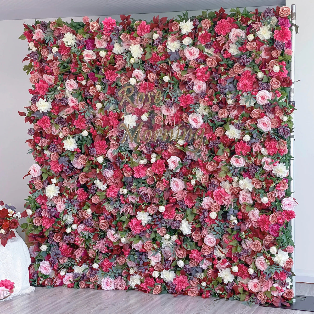 JoJo | 5D Garden Series New Event-Ready Artificial Floral Wall Backdrop, Roll-Up Fabric | Shipping Included