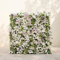 Jollyra | 5D Blush Lavender Pink & Ivory White Event-Ready Silk Rose Floral Wall Backdrop with Lush Greenery for Romantic Wedding & Proposal Setups | Shipping Included
