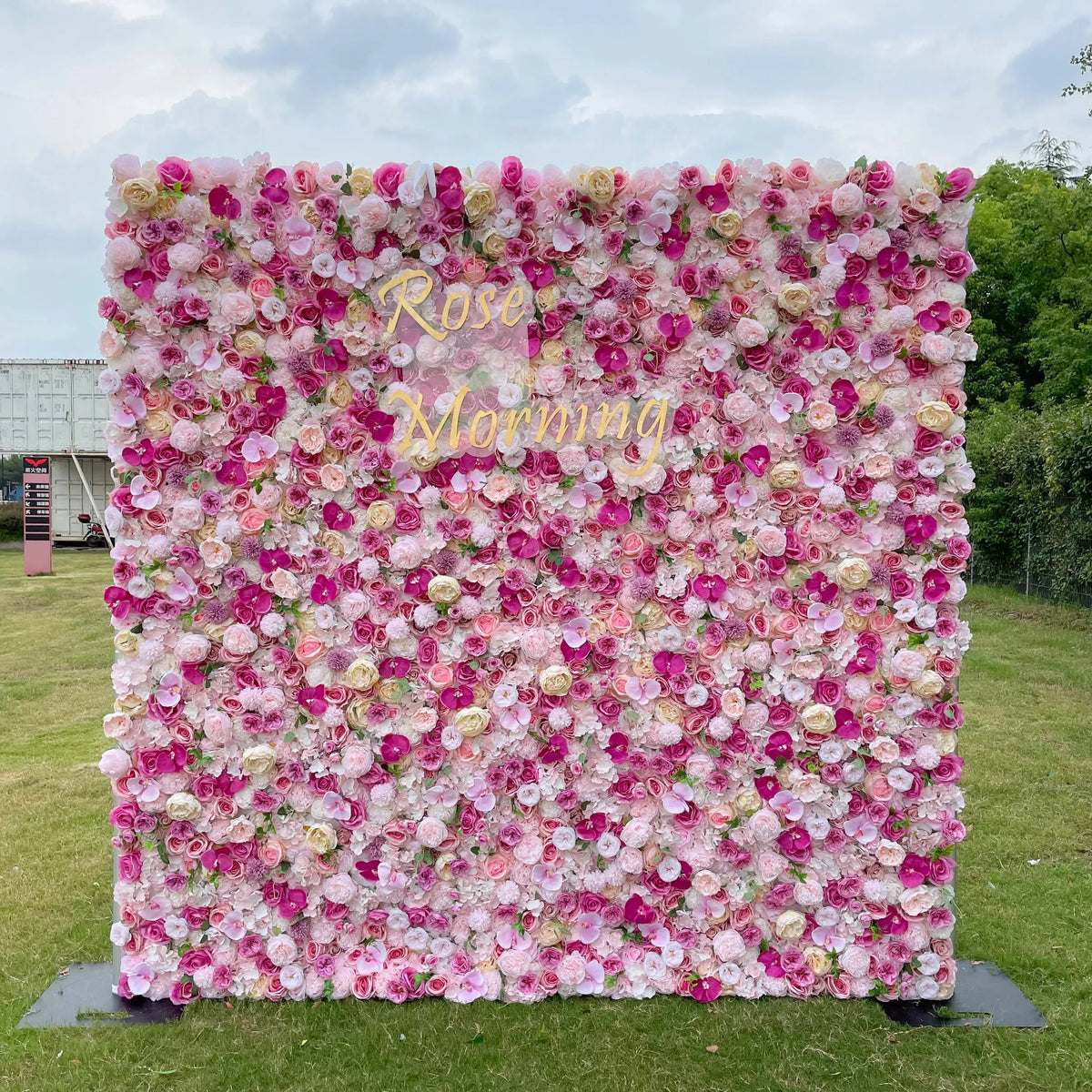 Juliet | 5D Event-Ready Artificial Floral Wall Backdrop, Roll-Up Fabric | Shipping Included