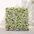 Keirmira | 5D Fresh Green & Ivory White Event-Ready Silk Rose Floral Wall Backdrop for Romantic Wedding & Proposal Setups | Shipping Included